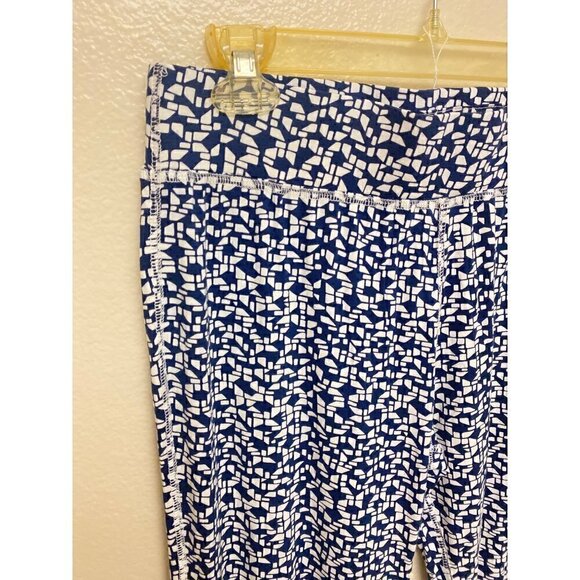 NEW Marigold and Lotus Blue White Loungewear Leggings Size Large - Picture 2 of 5